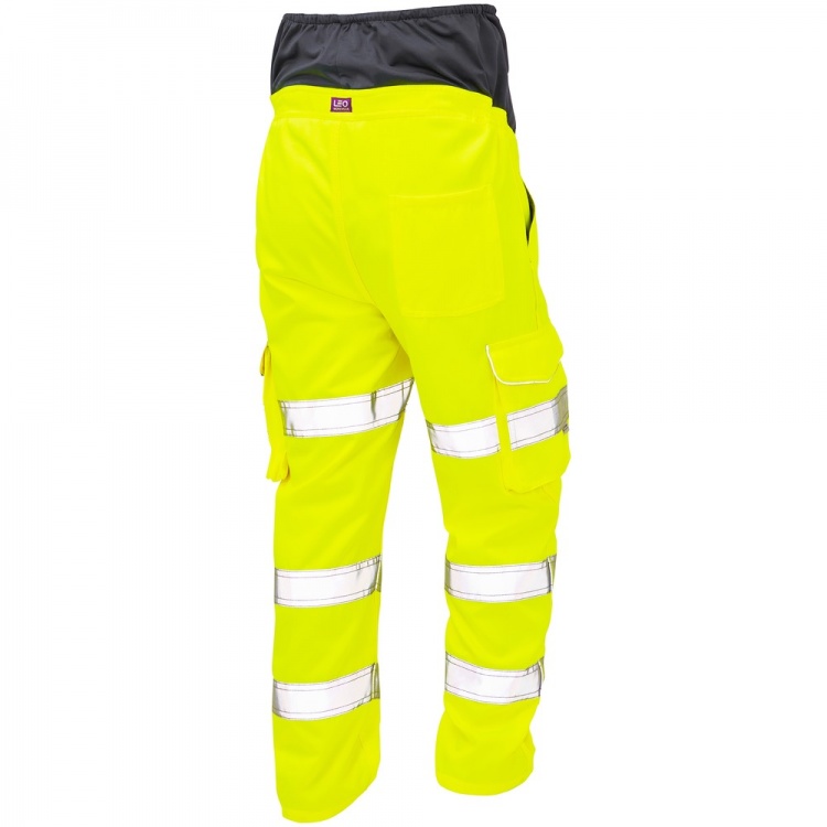 Leo Workwear CM01-Y Verity Ladies Maternity Polycotton Cargo Hi Vis Trouser Yellow